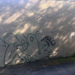 Graffiti at 4 Harvard Pl