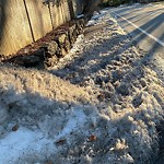 Unshoveled/Icy Sidewalk at 114 Clyde St, Chestnut Hill