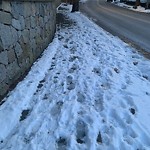 Unshoveled/Icy Sidewalk at 2 South St, Chestnut Hill