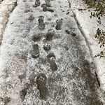 Unshoveled/Icy Sidewalk at 218 Middlesex Rd, Chestnut Hill