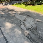 Pothole at 85 Hilltop Rd, Chestnut Hill