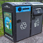 Trash/Recycling at Harvard St Brookline Norfolk County