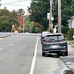 Sidewalk Obstruction at 278 Clyde St, Chestnut Hill