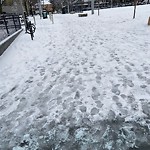 Unshoveled/Icy Sidewalk at 42.33 N 71.13 W