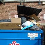 Trash/Recycling at 8 Harvard St Brookline Village