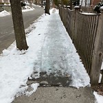 Unshoveled/Icy Sidewalk at 54 Welland Rd