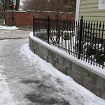 Unshoveled/Icy Sidewalk at 142 Pleasant St