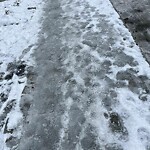 Unshoveled/Icy Sidewalk at 42.34 N 71.14 W