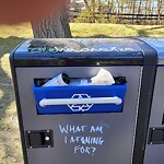 Trash/Recycling at Riverway Park, Riverway, Boston
