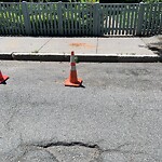 Pothole at 9 Linden St