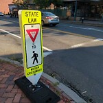 Damaged Sign at 278 Harvard St, Boston