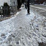 Unshoveled/Icy Sidewalk at 234 Cypress St