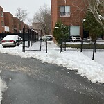 Unshoveled/Icy Sidewalk at 599 Brookline Ave