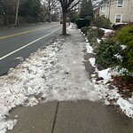 Unshoveled/Icy Sidewalk at 155 Longwood Ave