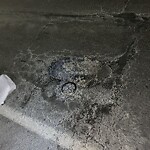 Pothole at 401–445 Newton St, Chestnut Hill