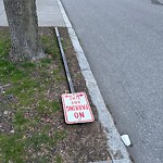 Damaged Sign at 18 Williston Rd