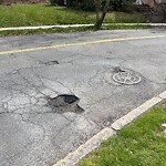 Pothole at 241–299 Crafts Rd, Chestnut Hill