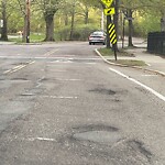 Pothole at Pond Ave