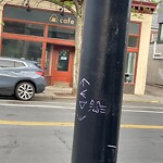 Graffiti at 18 Harvard St