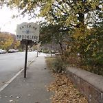 Damaged Sign at Brookline Ave, Brookline 02445