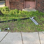 Damaged Sign at 170 Thorndike St