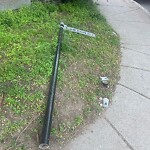Damaged Sign at 170 Thorndike St