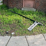 Damaged Sign at 138–190 Abbottsford Rd