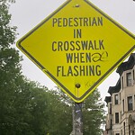 Damaged Sign at 1470 Beacon St