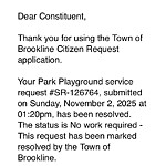 Park Playground at 42.33 N 71.13 W