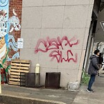 Graffiti at 256 Harvard St