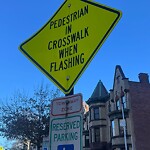 Damaged Sign at 1501 Beacon St