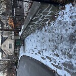 Unshoveled/Icy Sidewalk at Pierce Playground, 34 Harvard Ave, Brookline 02446