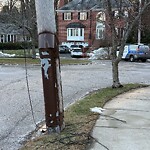 Sidewalk Obstruction at 521 Clinton Rd, Chestnut Hill