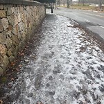 Unshoveled/Icy Sidewalk at 2 South St, Chestnut Hill